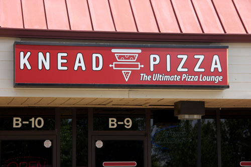 Knead Pizza front sign