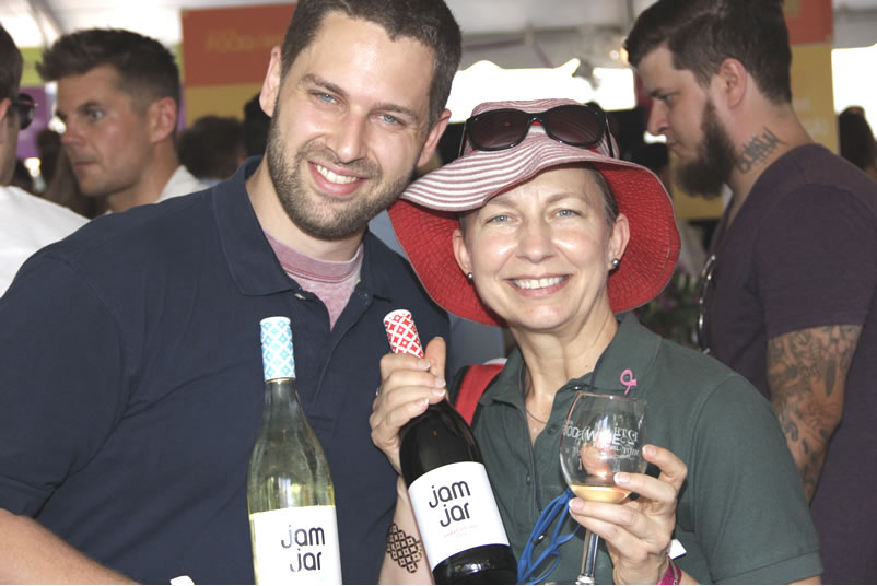 ACityDiscount Staff Sampling Wine at AFWF15  by Jeanne Stack Photography