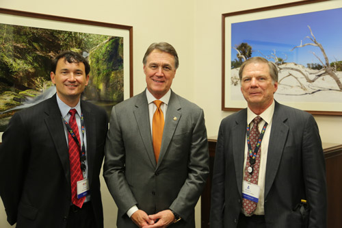ACityDiscount CEO John Stack with Hal Lawton of eBay and Senator David Perdue.