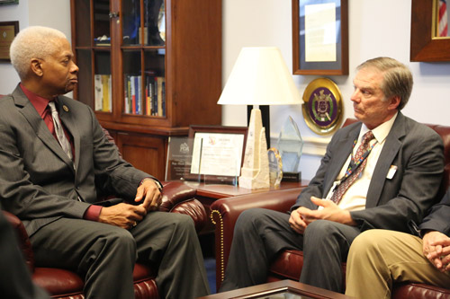 ACityDiscount CEO John Stack discussing the Marketplace Fairness Act with Representative Hank Johnson.