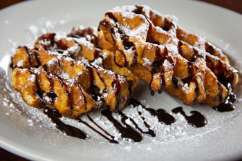 Cheesecake Waffle Sandwich at Zoner's Pizza Wings and Waffles