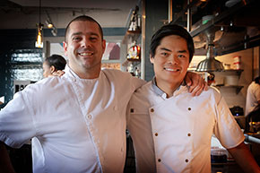 Lazy Betty Owners, Ron Hsu and Chef de cuisine, Aaron Phillips