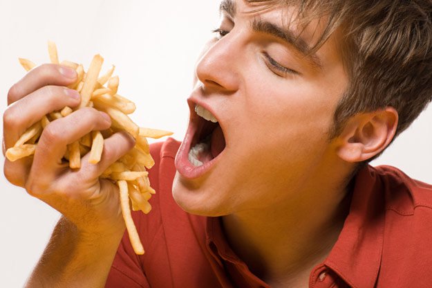 Guy Eating Fries