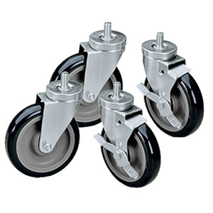 Plate caster set with  5 inch wheels