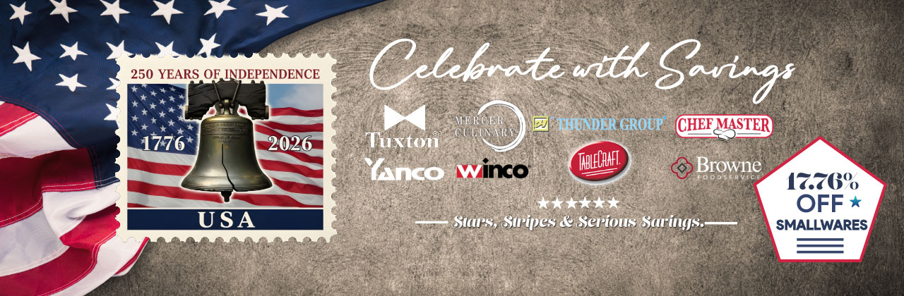 Celebrate 250 Years with 17.76% off Smallwares