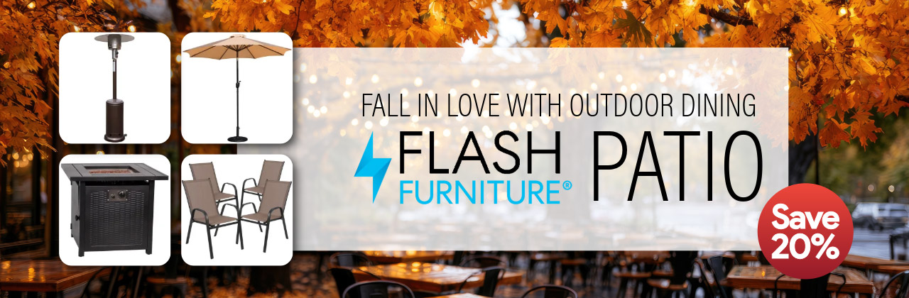 Fall-Ready Patio Seating for Restaurants — Save 20% on Flash Furniture