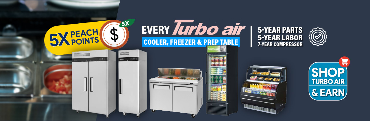 Turbo Air Refrigeration - Earn 5X Peach Points