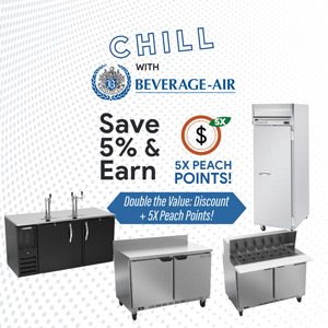 Earn 5% PeachPoints on Beverage Air + Save 5%