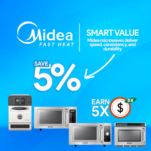Earn 5X Peach Points on Midea Microwaves