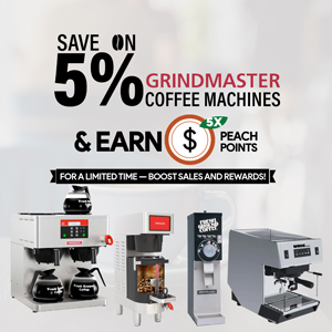 Save 5% on Grindmaster Coffee Machines + Earn 5X Peach Points