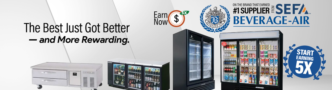 Chill the drinks. Heat up the rewards with Beverage Air - Earn 5X Peach Points