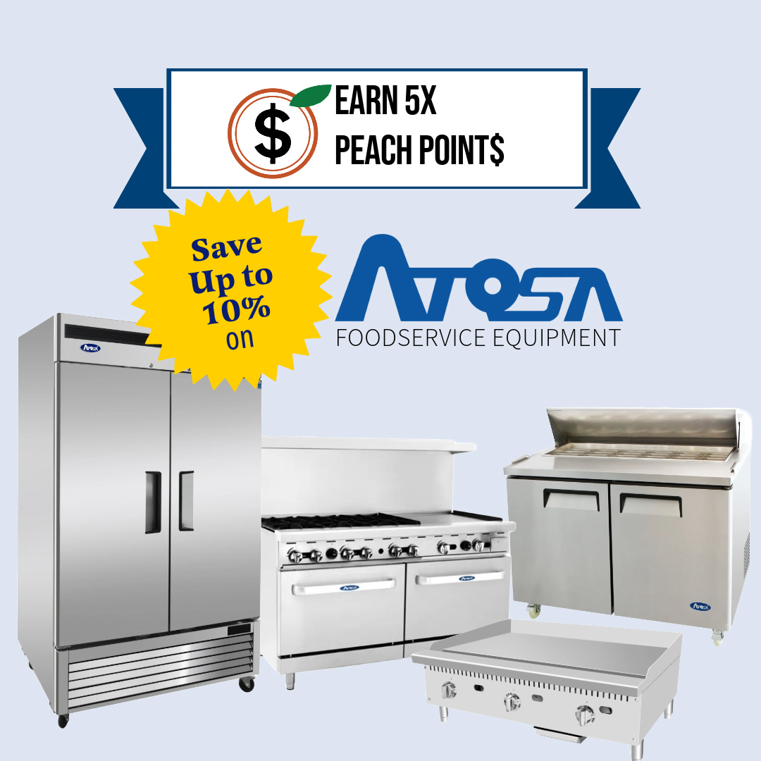 Earn 5X PeachPoints on Atosa 