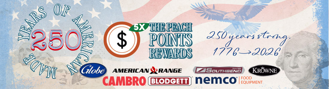250 Years Strong. Score 5X Peach Points on American-Made Brands