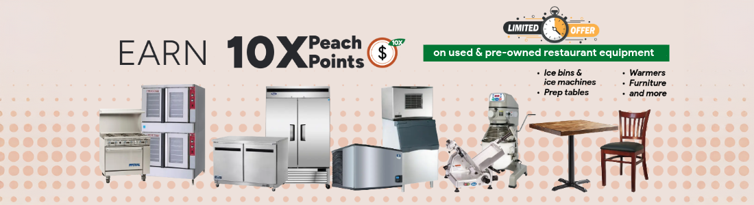 10X Peach Points on Used & Pre-Owned Quality Equipment – Starts Now