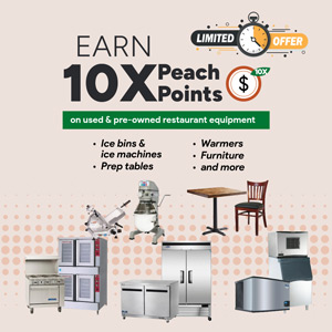 10X Peach Points on Used & Pre-Owned Quality Equipment – Starts Now