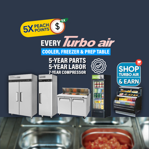 Turbo Air - Earn 5X Peach Points on All Turbo Air - This Week Only