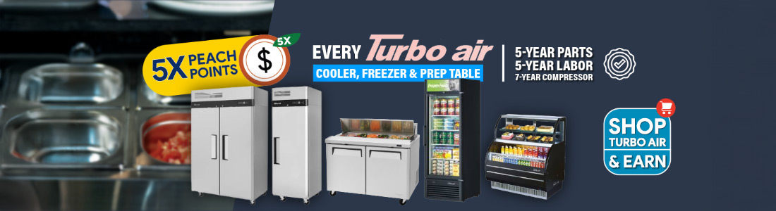 Turbo Air - Earn 5X Peach Points on All Turbo Air - This Week Only