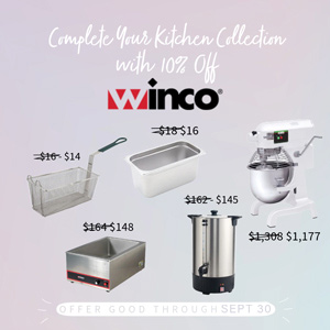 Winco Special - Save 10% on all Winco