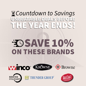 End-Of-Year Savings -  Save 10% on Smallwares Lines