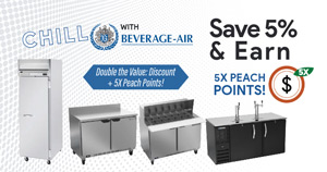 Save 5% and Earn 5X PeachPoints on Beverage Air