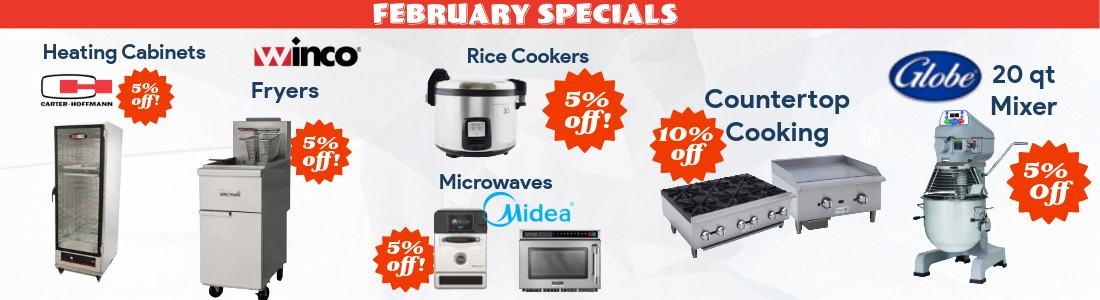 February Monthly Specials - Online and Showroom