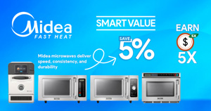 Save 5% and Earn 5X Points on Midea Microwaves – Limited-Time Offer!