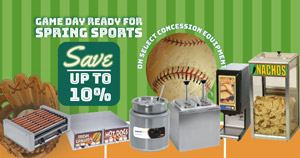 Save 5% on Spring Concession Equipment and Supplies in Time for Baseball Season