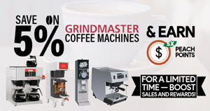 Save 5% on Grindmaster Coffee Machines + Earn 5X Peach Points