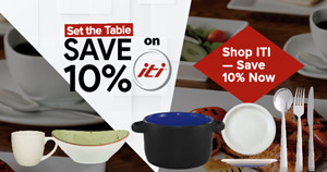 Save 10% on International Tableware - ITI - This Week Only