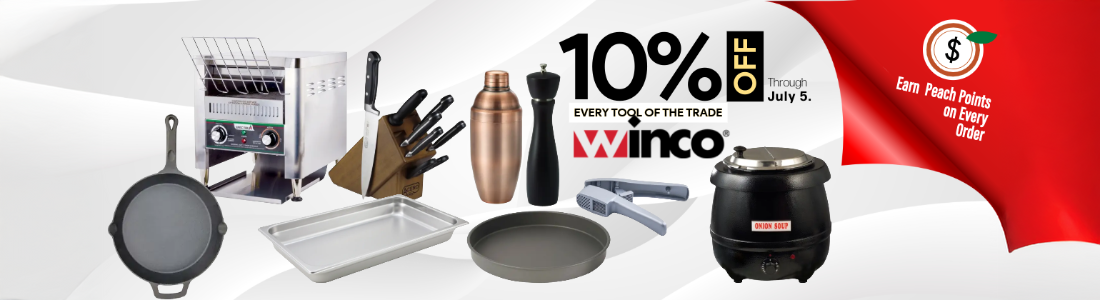 Winco Savings, Front of the House to  Back of the House– Take 10% Off Now!