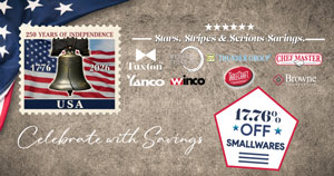 250 Years of Independence. One Legendary Sale. Take 17.76% OFF Smallwares
