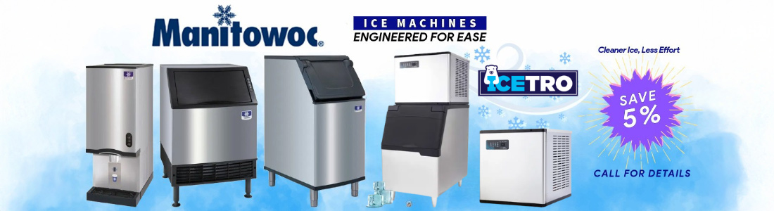Save 5% on Ice Machines from Manitowoc and IceTro
