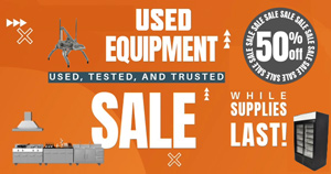 Used and Pre-Owned Equipment Sale - Save 50% on Most Items