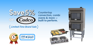 Cadco Save 5% on Cadco countertop, convection, combi ovens and more this week