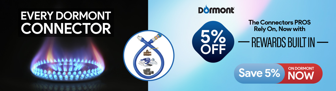 Save 5% on Dormont Gas Connectors + Earn Peach Points