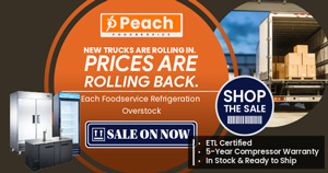 Peach Foodservice Refrigeration Overstock Sale
