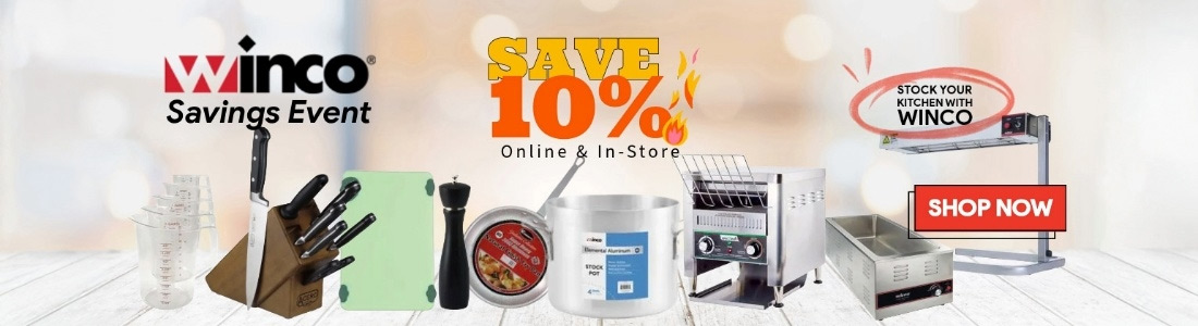 Winco Savings, Front of the House to  Back of the House– Take 10% Off Now!