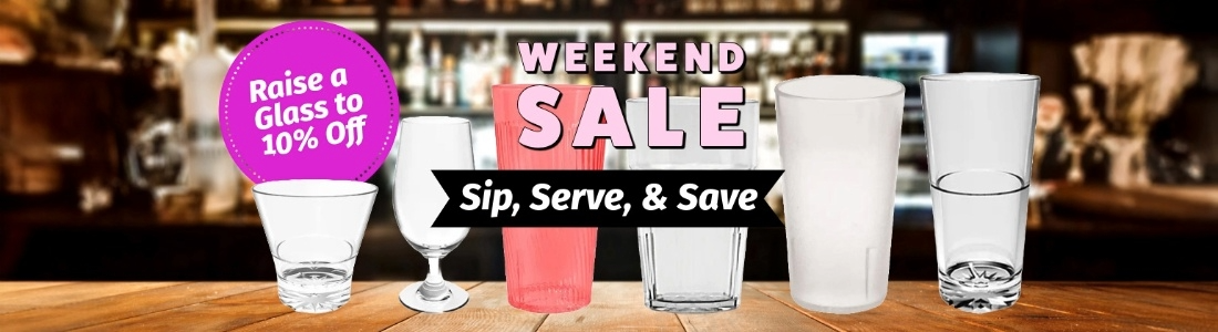 Weekend Special - Online and In-Store Savings on Glassware - Save 10%