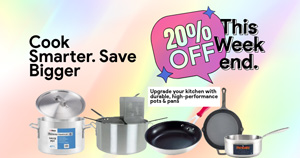 Saturday Deals - Save 20% on Cookware, Pots & Pans