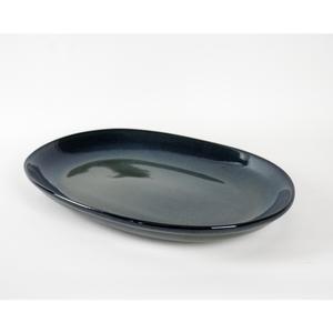 Mikasa Hospitality 01-757-1-144 Select Concept Blue Stoneware 15.7in x 11.4in Oval Platter 