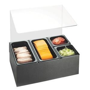 Cal-Mil 1102 Classic 20.5in x 12.75in Black Plastic Condiment Organizer 