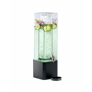 Cal-Mil 1112-3-13 7" x 9" Glass Body 3 Gallon Square Beverage Dispenser