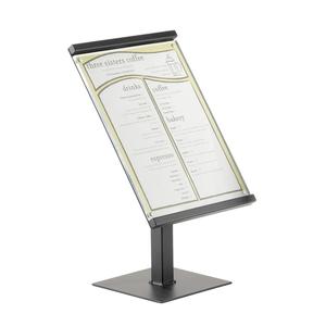 Cal-Mil 1153-15-13 One By One 8.75" x 8.75" x 15.5"H Black Metal Sign Stand
