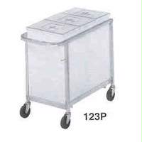 Channel Manufacturing 123P 17.5" x 31" Plastic Triple Ingredient Bin w/ Aluminum Frame
