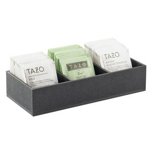 Cal-Mil 1246-13 Classic 9.5" x 4.5" Black Plastic (3) Slot Packet Dispenser