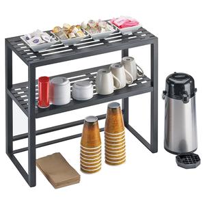 Cal-Mil 1254 Mission 24" x 12" Black 2-Tier Shelf Riser