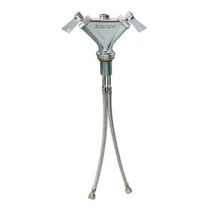 Fisher 13060 Deck Mount Dual Control Valve with Rigid Outlet & Swivel Stems 