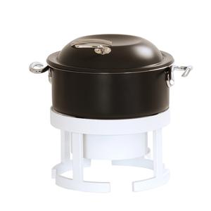 Cal-Mil 1344-7-15 White 12.5in Dia. X 7"H White Chafing Dish Stand 