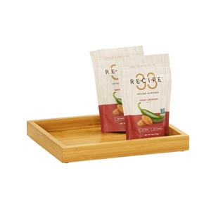 Cal-Mil 1367-10-60 Bamboo 12in x 9.75in Rectangular Tray - 2 Each 