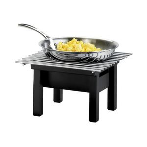 Cal-Mil 1409-12-13 Modern 12" x 12" Black Plastic Chafing Dish Stand